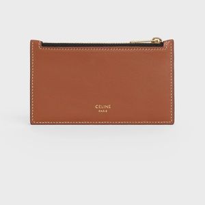 ZIPPED CARD HOLDER IN TRIOMPHE CANVAS AND LAMBSKIN
TAN